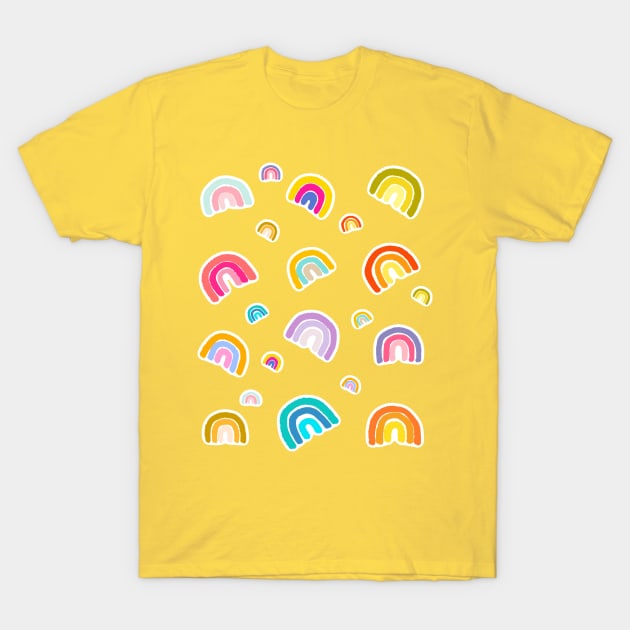 Happy colorful rainbow pattern T-Shirt by applebubble